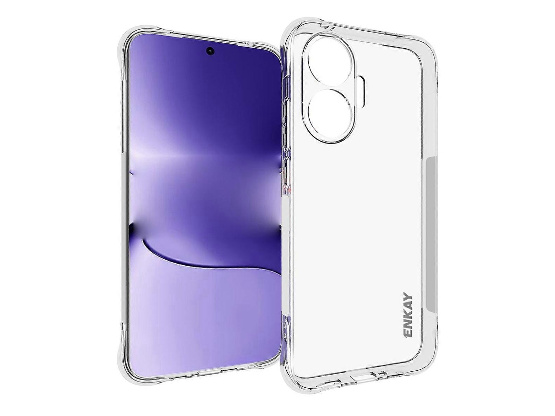 Capa Transparente Para Xiaomi Poco F7 5g Enkay Hat Prince Tpu À Prova De Choque E Antiderrapante