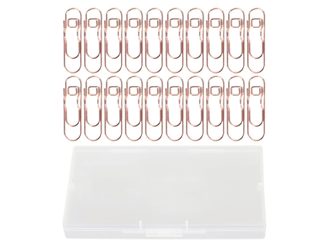 20 Clips Pequenos E Portateis De Ferro Dourado Rosa Para Canetas, Para Material De Escritorio, Documentos De Escritorio.
