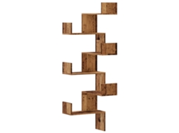 Wall Corner Shelf, Wall Corner Shelves Vidaxl Marrom Madeira Processada (n/a)