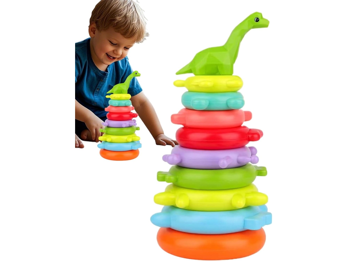 Brinquedo De Anéis Empilháveis Anel Sensorial Para Empilhar Jogo Educativo Pré Escolas Creches E