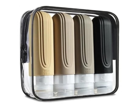 Leve Para A Loja Flacons De Viagem Em Silicone 90 Ml 4 Peças, Dark Damascus Take