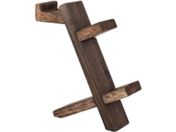 Suporte De Madeira Dois Níveis Para Jogos, Ideal Para Controle E Fone De Ouvido, Com Múltiplos Compartimentos De