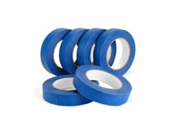 Fita crepe azul (pacote com 6), 1" x 55 jardas, fita crepe para mascarar, fita crepe para pintar paredes, Slowmoose