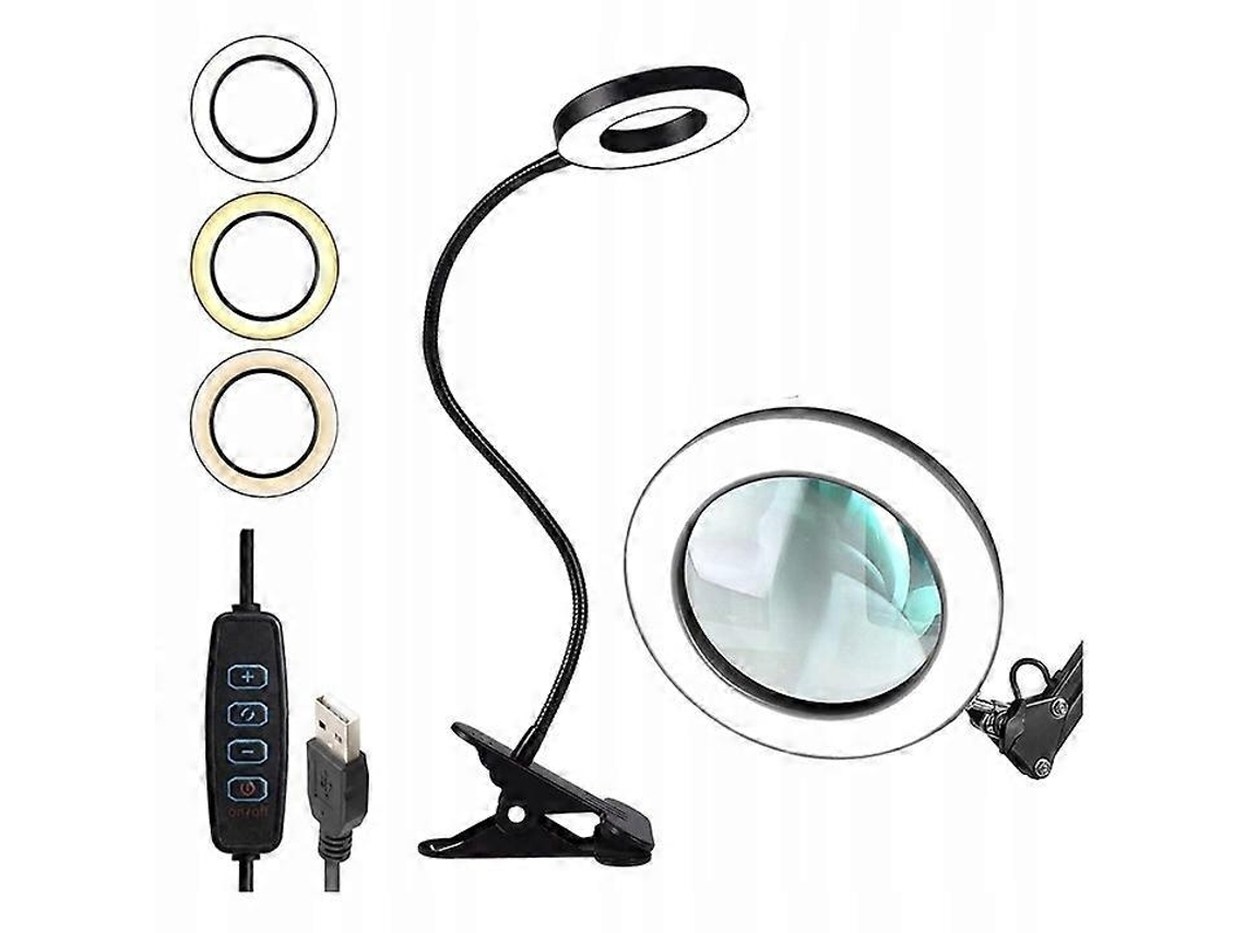 Lâmpada Cosmética Led Com Lupa De 16 Cm
