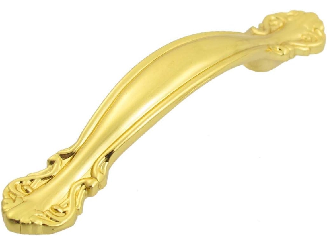 Novo Puxador De Gaveta Porta Armário Com Flor Em Relevo Dourada Lon0167, Eficácia Confiável, 11cm Id 2cc Df C9 B34