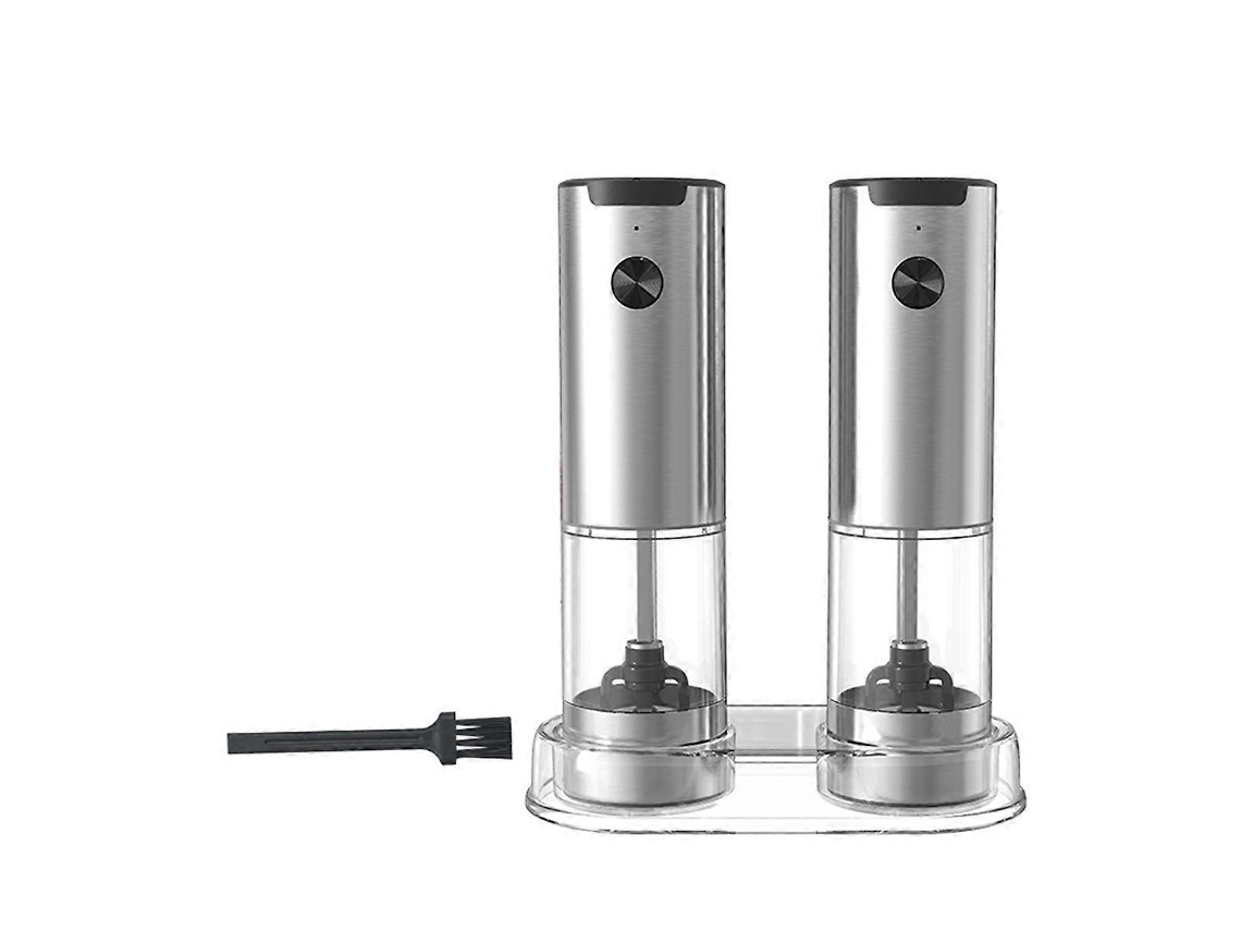 Conjunto De Moedor Elétrico De Sal E Pimenta Com Base Moedor Automático De Pimenta Aquaforge
