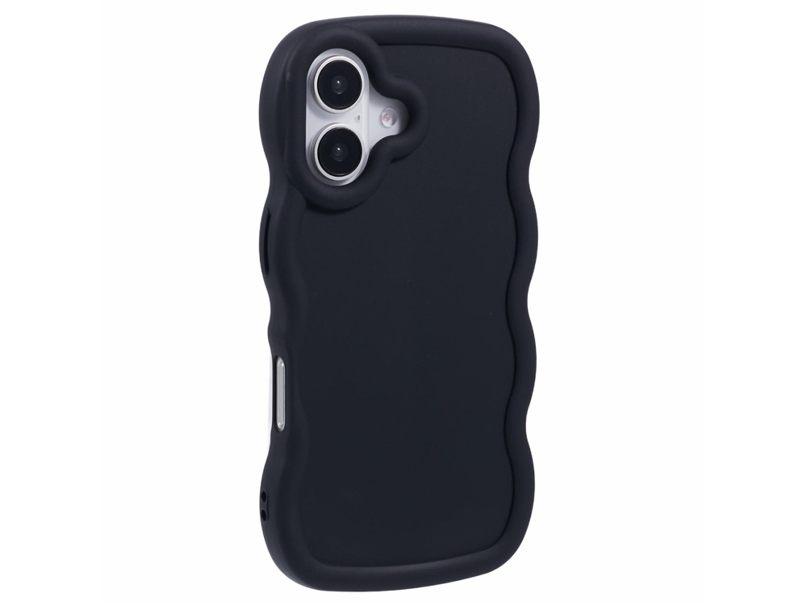 Capa Para Iphone 17 Com Estampa Ondulada Preta