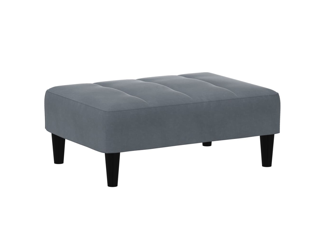 Banco para os pés VIDAXL Cinzeto Veludo (77x55x31 cm)