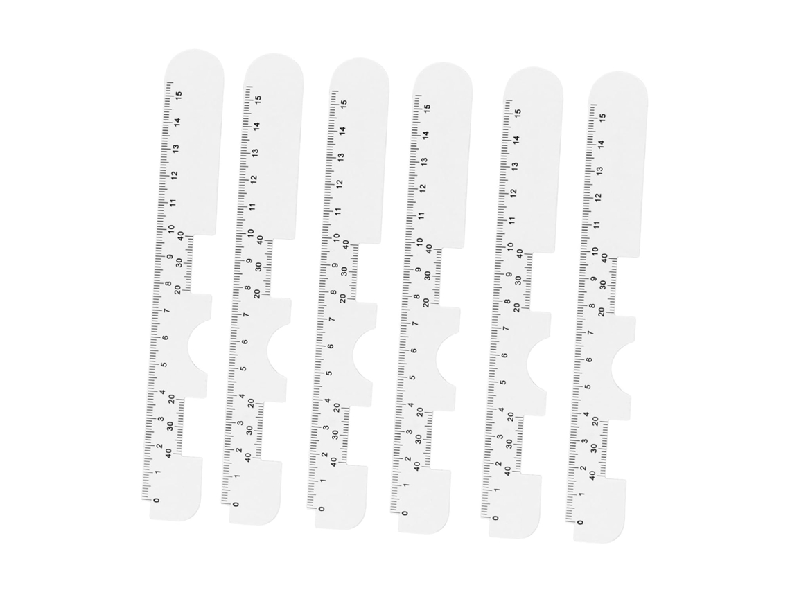 Régua De Distância Pupilar 6 Peças, Medidor Em Plástico, Para Óculos.