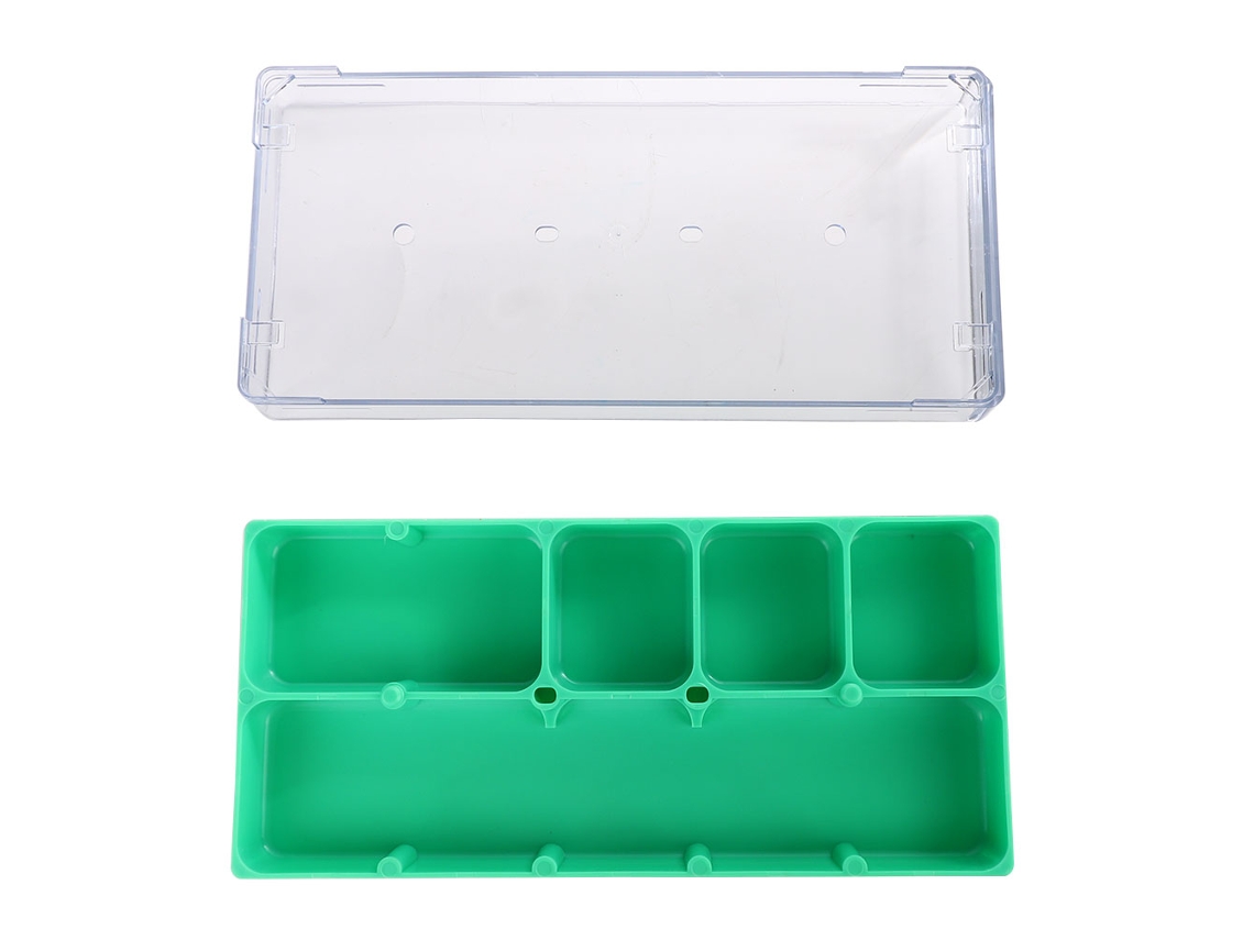 Caja De Armazenamento Para Ferramentas De Reparo De Relógios Com Tampa Antipoeira Azul