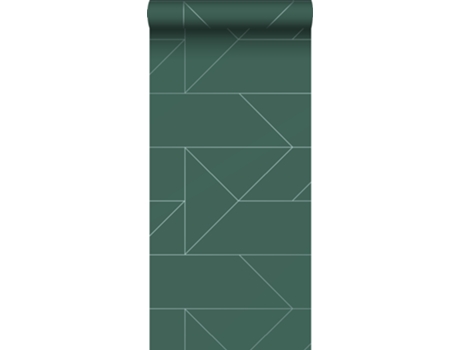 Papel de Parede ORIGIN WALLCOVERINGS (0,53 x 10,05 m - Tecido - Verde)