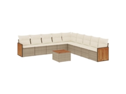 Garden Sofa Set, Garden Sofa Sets Vidaxl Bege Rattan / Vime (n/a)