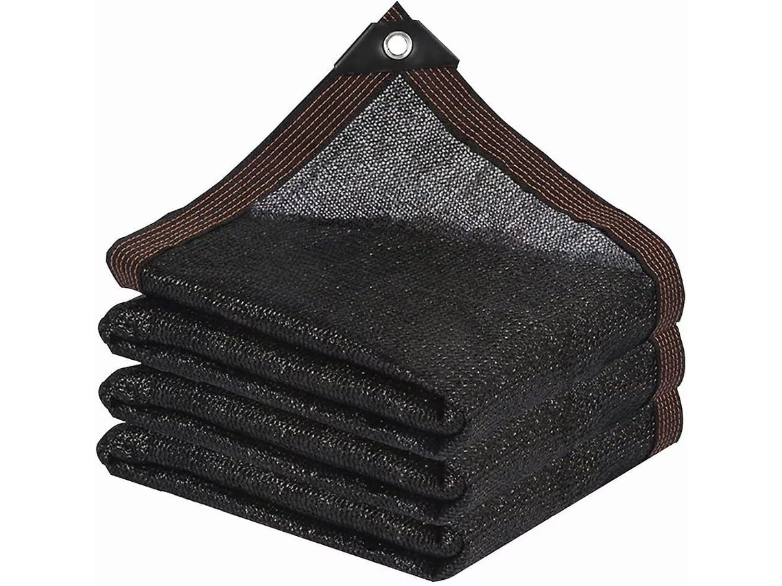 Tela de sombra para jardim com ilhós, 1x2m, para pérgola, plantas, galinheiro, preto, 90% de sombra | S/MARCA