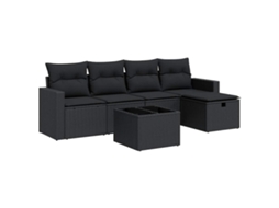 Garden Sofa Set, Garden Sofa Sets Vidaxl Preto Rattan / Vime (n/a)