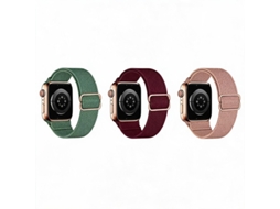 3 Pcs Bracelete Para Apple Watch 42/44/45/46/49mm Cuich