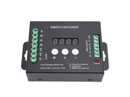 Decodificador Led Dmx512 Rgbw 4ch com Display Digital Controle Iluminação Palco 192w/384w