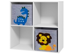 Prateleira, Cubos, Gavetas, Mdf, Anti tip, Chimi White