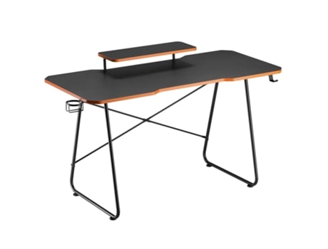 Biurko Gamingowe Z Pólka Na Monitor Nanors, 50kg Max, Wysokosc 850mm, Czarne, Rs170 Nano Rs