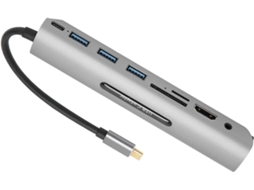 Hub Usb-c 9 Em 1, Adaptador Usb 3.0 Portátil Para Apresentações E