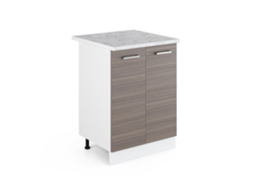 Móvel Baixo Universal R-line, 60cm Com Portas, Com Pt, Cinza, Branco, Vicco