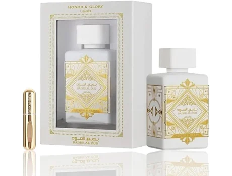 Perfume Badee Al Oud Honor Glory Eau De Parfum Unissex 100ml Brinde Atomizador 5ml DRIKANBEST Recarregável