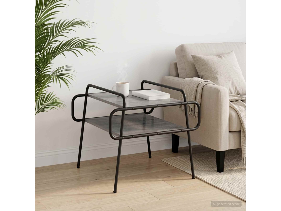 Vidaxl Mesa De Centro Sonoma Cinzento 50 X 50 X 51 Cm