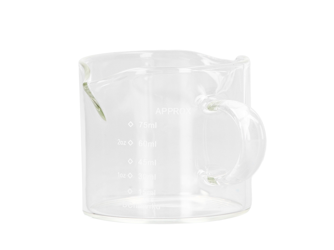 KOFIHETY Jarra Medidora Com Bico Duplo, Copo De Vidro Borossilicato Resistente Ao Calor Para Leite, Com Alça Para Despejar E Marcação De Escala, Design De Prec
