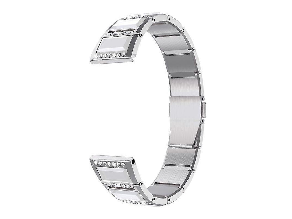 Pulseira De Aço Inoxidável Cravejada De Diamantes Para Samsung Galaxy Watch 46mm (preta + Branca)