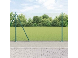 Vidaxl Cerca Hexagonal Com Base De Concreto 10 X 1,5 M Verde Malha