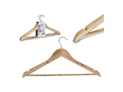 Conjunto de Cabides Madeira Natural 3 Peças 3,5 X 23,5 X 45 Cm