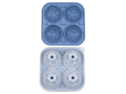 Forma De Gelo Em Forma De Bola De Futebol Com 5 Cm De Diâmetro, Ideal Para Whisky/cocktails/cera Derretida/velas Azul Hexinyigjly