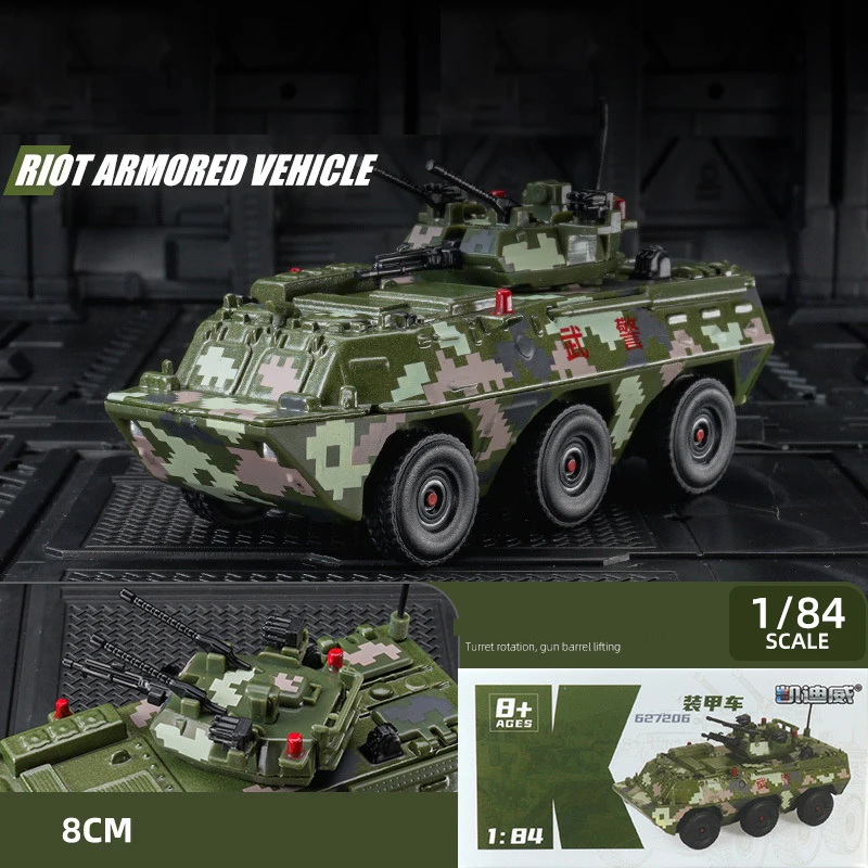 Miniatura De Veículo Militar Em Liga De Zinco, Com Rodas De Metal Fundido.