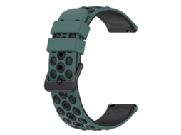 Pulseira De Silicone Bicolor 22 Mm, Compatível Com Garmin Forerunner 255/ 745, Verde Oliva E Preto.