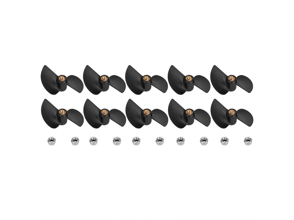 10 Peças Hélices Traseiras De Barco A Controle Remoto Sem Escovas Kit De Reposição Para Barco Rc Ft009