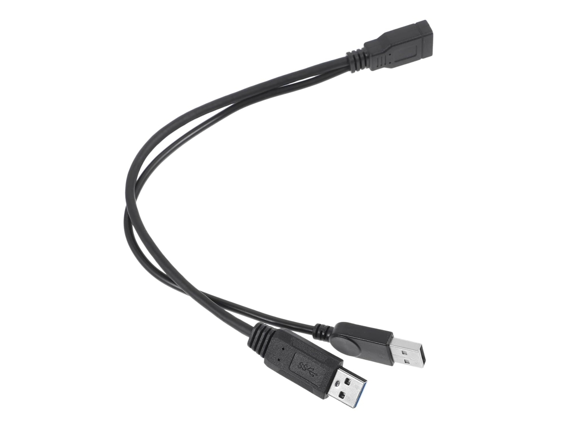 Cabo Divisor Usb Y Macho Para Fêmea Com Conectores Duplos Alimentação