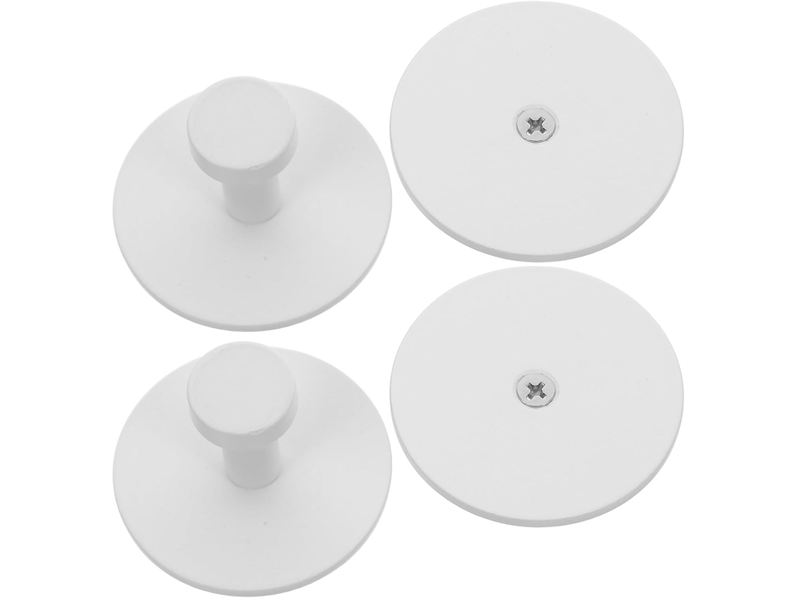 Conjunto De 4 Ganchos Adesivos Parede Reforçados Para Toalhas Banheiro, Suportes De Parede Brancos Para Toalhas E