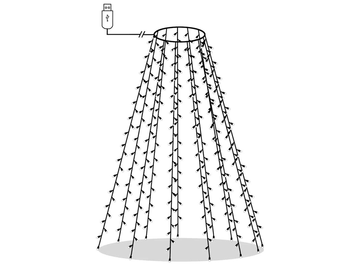 Luz árvore natal VIDAXL Branco PVC (180 cm)
