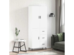 Vidaxl Armário Alto 69,5x34x180 Cm Derivados De Madeira Branco