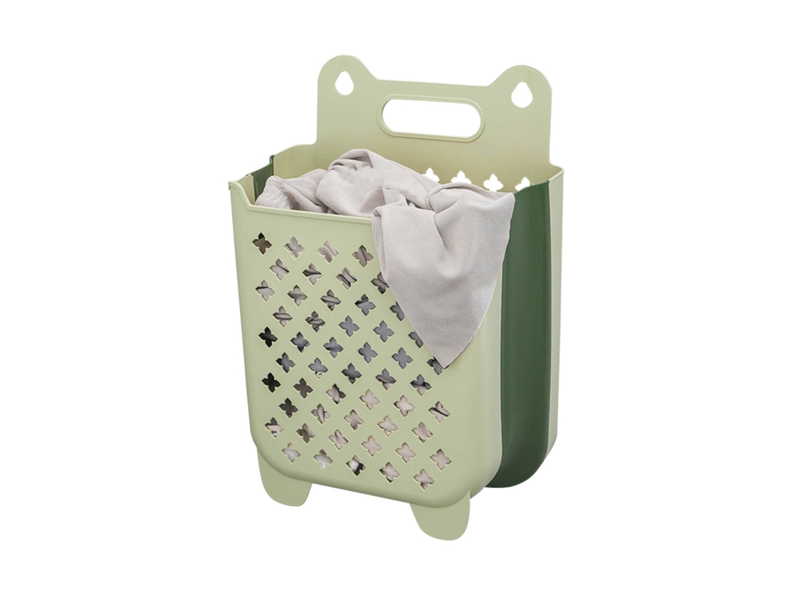 Cesta de Roupa Pendurável Plegável LAXISCREED Verde L