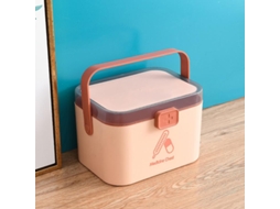 Caixa De Remédios Grande Portátil Para Cuidados Domiciliares, Plástico Doméstico, Caixa De Armazenamento De Remédios Multicamadas D Rosa Aquaforge