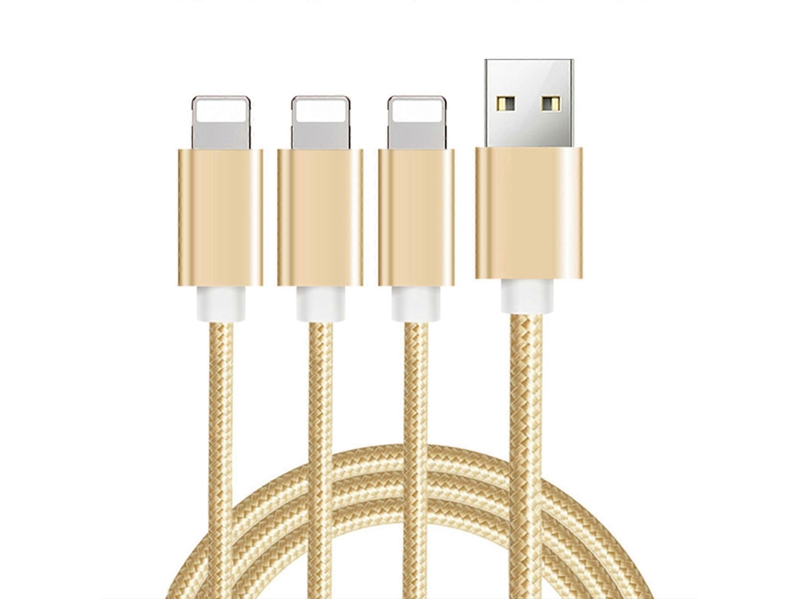 Kit Carregador E Cabo Nylon Trançado Compatível Com Iphone 12/13