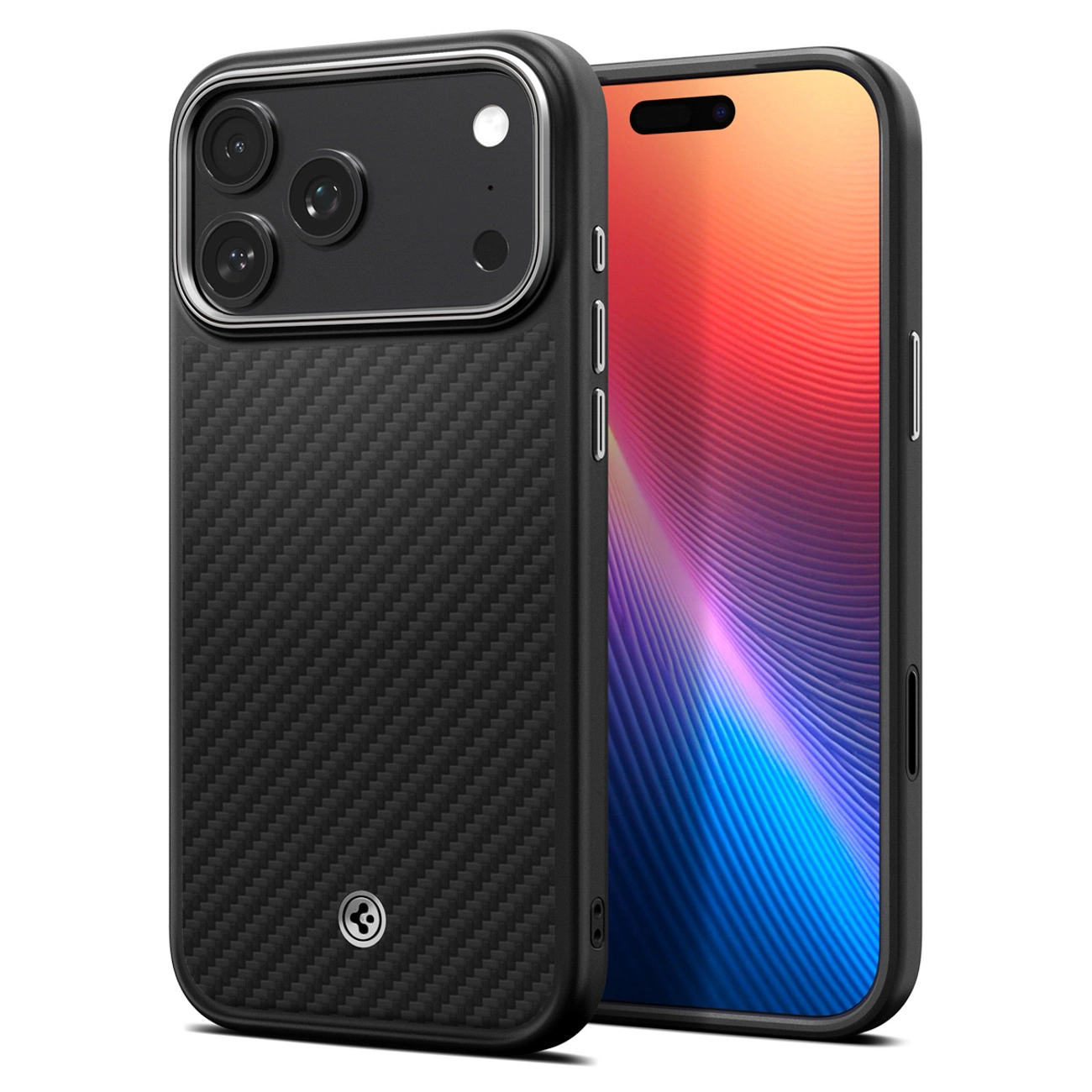 Capa Spigen Enzo Em Aramida Para Iphone 17 Pro Com Proteção Magsafe Em Carbono
