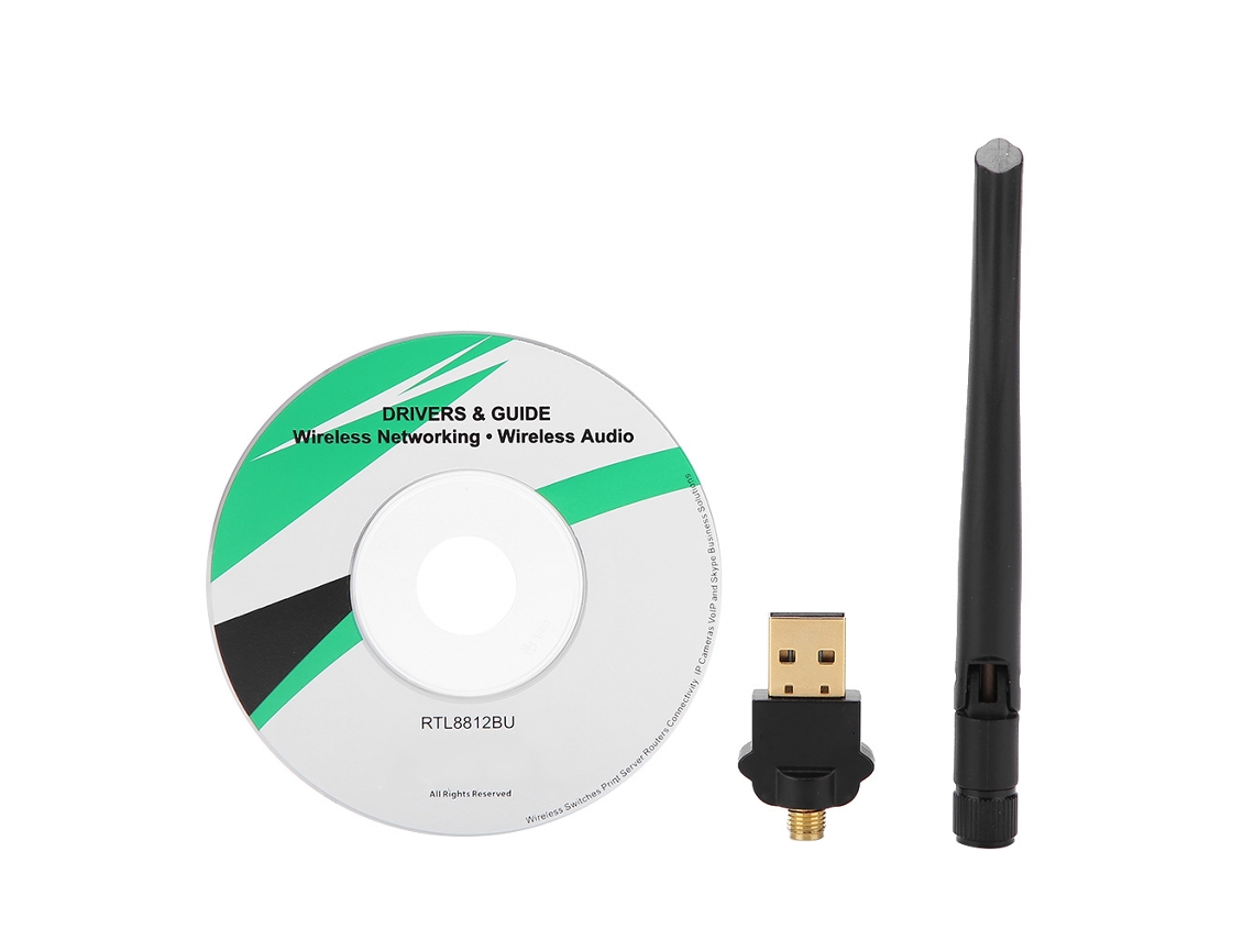 Adaptador Wifi Usb 1200mbps Com Antena Integrada Placa De Rede Para Windows Xp/vista/7/8/8.1/10