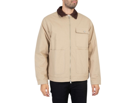 Casaco De Homem Solid Bombardeiro Galip Algodão Bege (l)