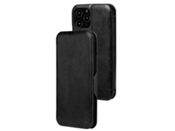 Capa Inch Para Iphone 13 Pro Pele Sintética Magnética Com Porta-cartões Preto