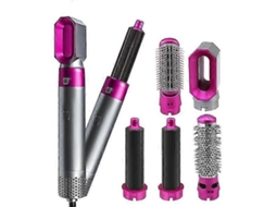 Secador de Cabelo Elétrico 5 em 1, Modelador de Cachos, Alisador Automático. TAISHENGDA