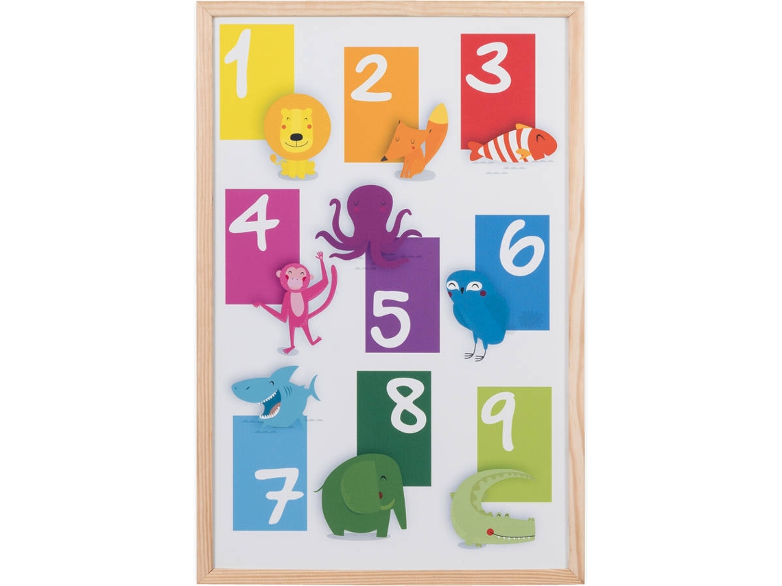 Quadro BI-OFFICE Números Zoo (40x60 cm - Magnético: Sim)