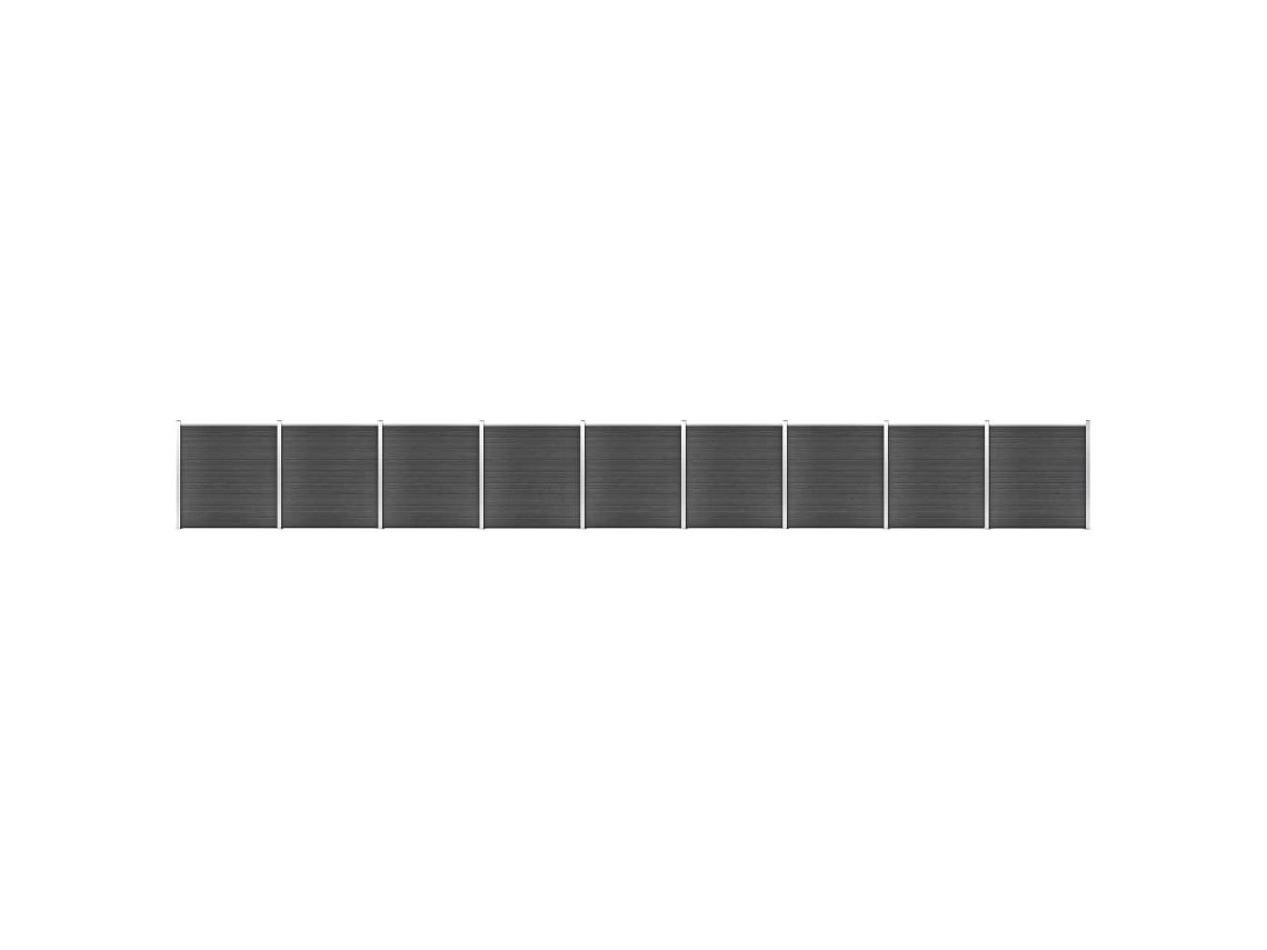 Fence Panel, Fence Panels Vidaxl Preto Wpc (n/a)