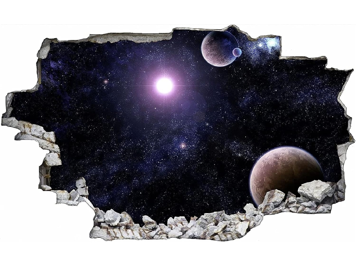 Adesivos Adesivos Efeito 3d Adesivo Galaxie Autocollant Decoração Murale Chambre Et Salon 70x110cm