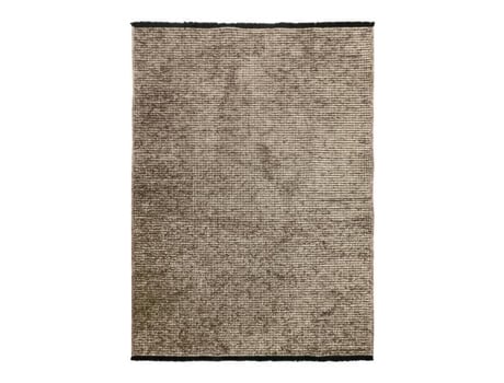 Tapete Plano De Algodão Preto Com Reflexo De Luz Cinza 160x230